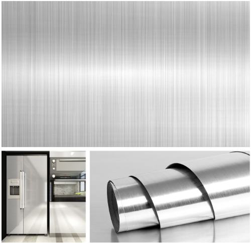brushed nickel peel and stick wallpaper