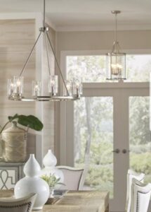 A photo of a dining room decorated for spring house goals