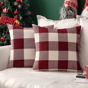 Buffalo-plaid-red-Christmas-pillow-covers