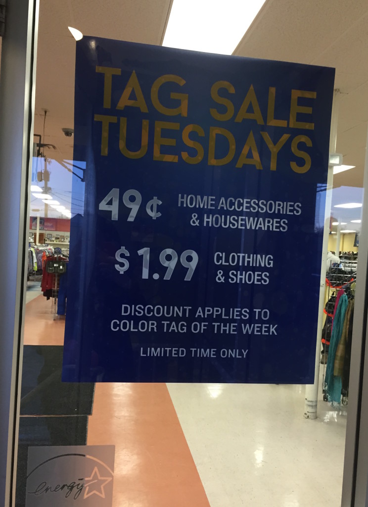 tag sale tuesdays poster