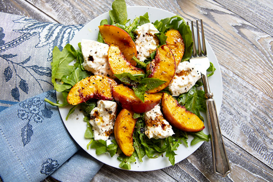 grilled peach salad