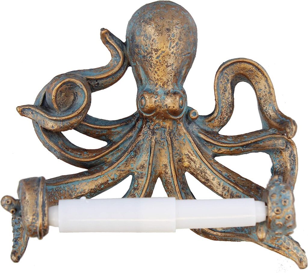 brass octopus toilet paper holder