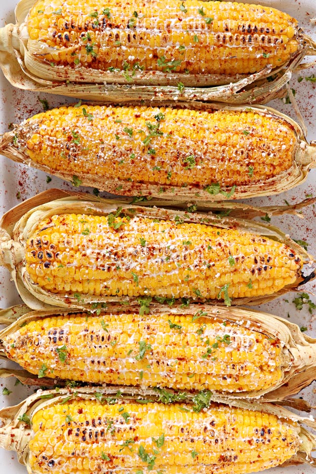 seasoned corn on the cob