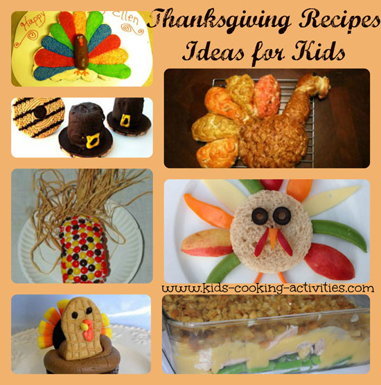 thanksgiving recipes for kids collage