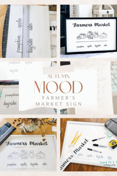 collage of 6 photos of farmer's market sign craft