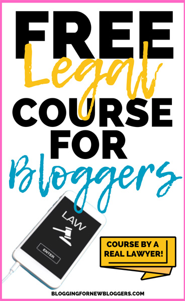 Free Legal Course For Bloggers