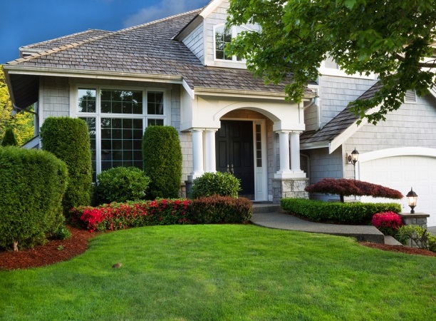 exterior of a home with beautiful landscaping