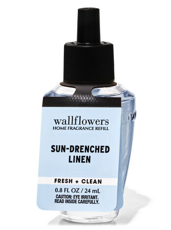 bottle of sun-drenched linen scent form Bath and Body Works