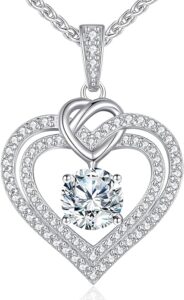 Diamond heart necklace Mother's Day gift ideas