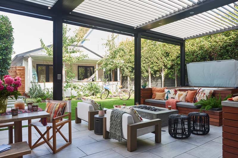 create outdoor living spaces