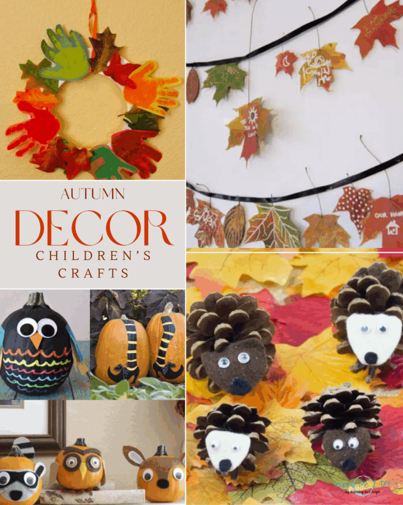 fall decor using children's crafts – Inspire Me 2 DIY