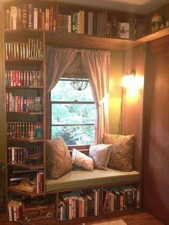 reading nook by a window