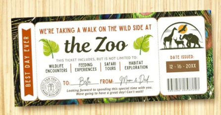 zoo pass template etsy