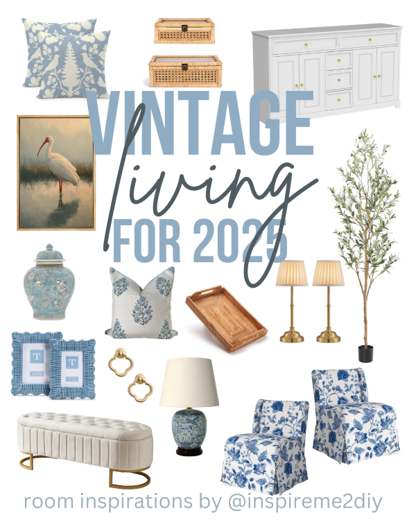 vintage living for 2025 mood board