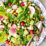a plate of colorful spring salad spring family dinners