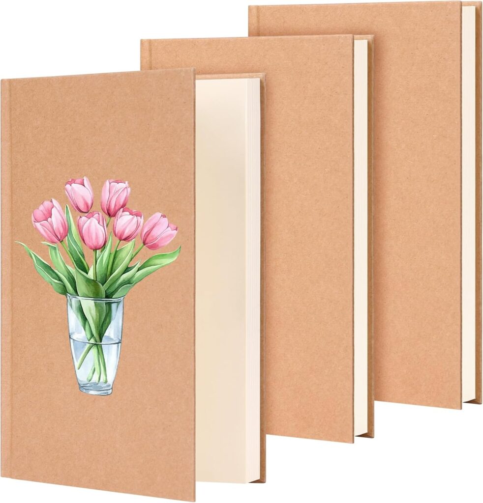 3 blank hardcover books