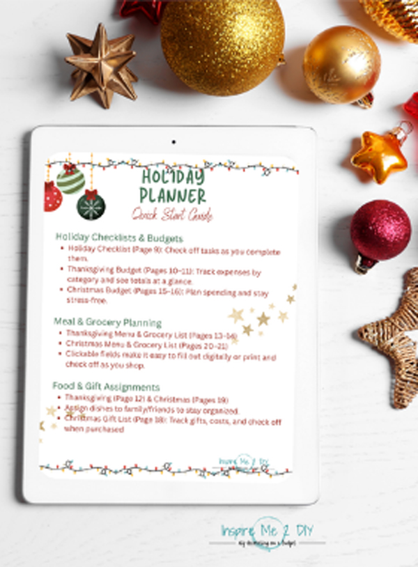 Holiday Planner Quick Start Guide