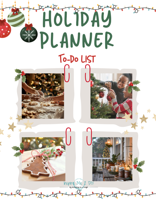 the front cover of a holiday planner to do list