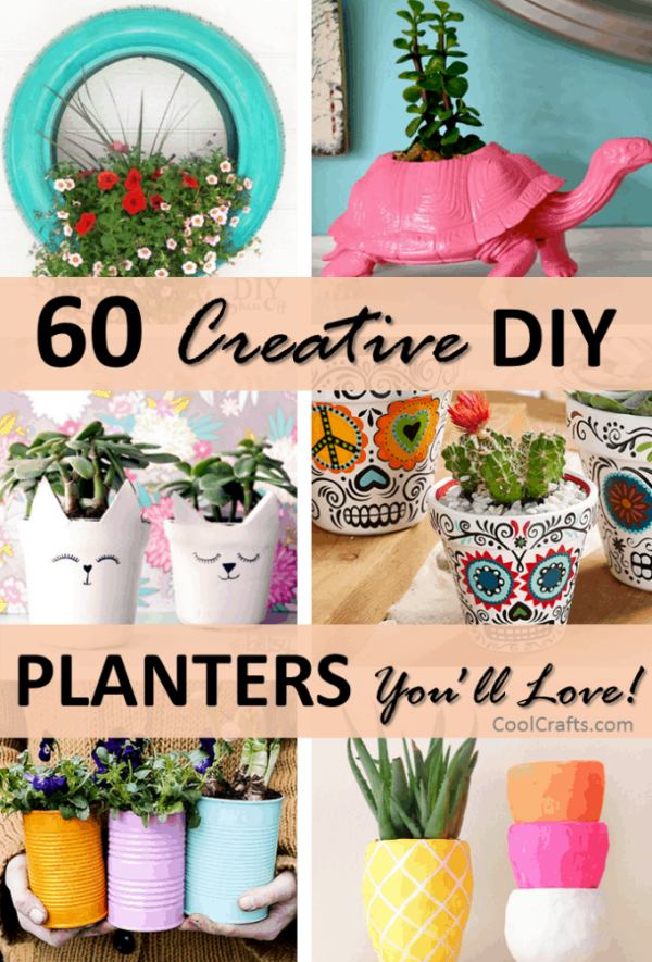 various colorful planters with plants quick and easy outdoor projects