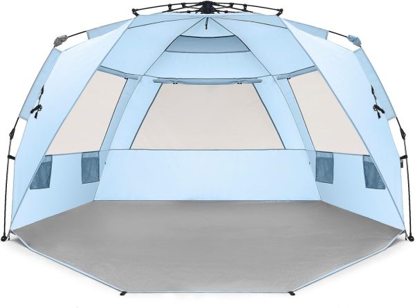 blue beach tent