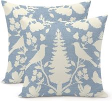 blue and white bird pillow cover blue and white vintage living