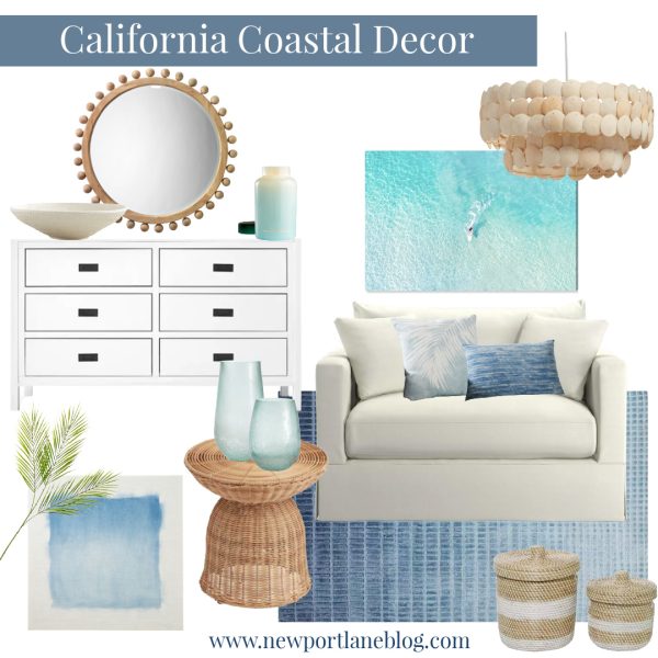 Coastal decor mood board