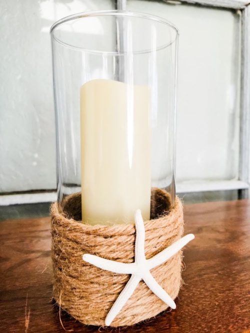 Candle-Holder-Coastal-1254 My coastal candle holder that I made myself! Yay!