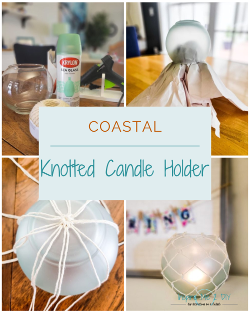 Title Page- 4 different pictures of how to make a candle vase