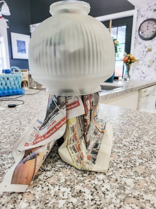 fan-light-turned-vase-propped-and-ready-for-paint