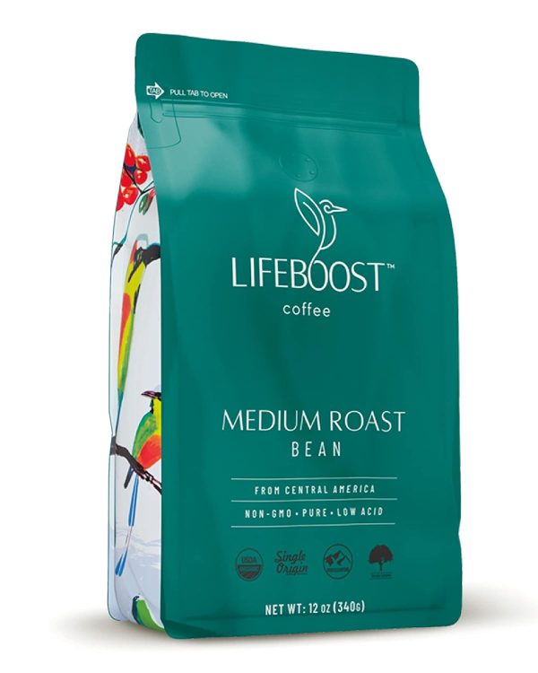 A bag of whole bean Lifeboost coffee how to set up the perfect coffee bar at home