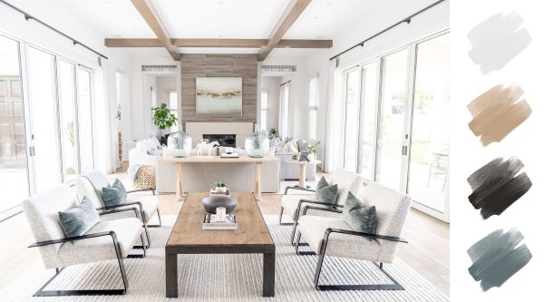 white living room with large windows white chairs and a long coffee table timeless tips for a stylish space