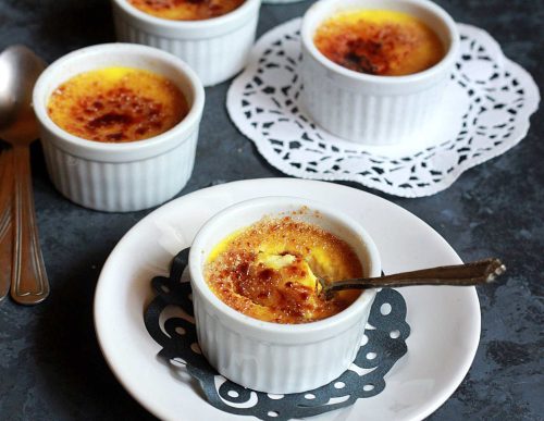 pumpkin creme brulee in ramekins