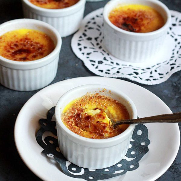 pumpkin creme brulee in ramekins