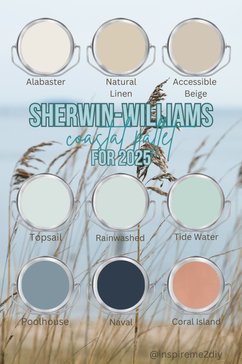 Sherwin-Williams 2025’s Color Capsule of the Year Nine coastal paint samples Sherwin-Williams the ultimate guide to creating a stunning coastal home