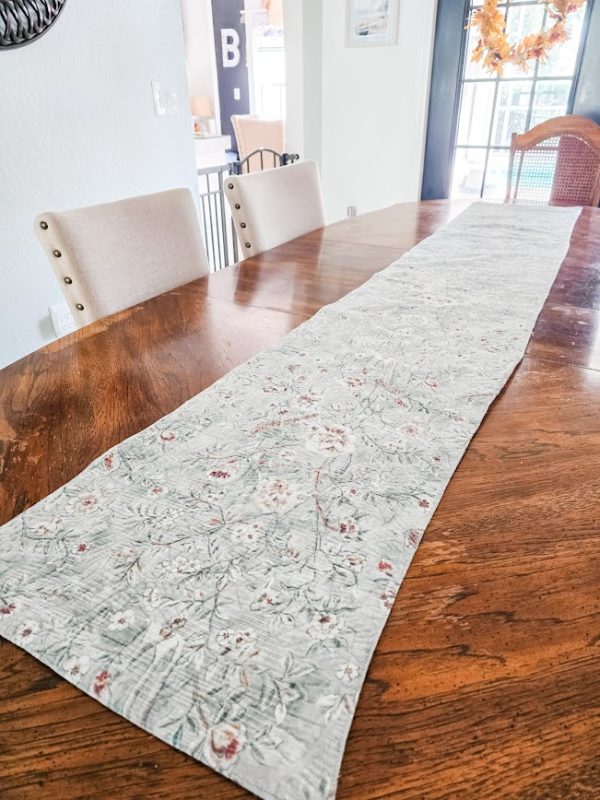 dining table with a table runner only