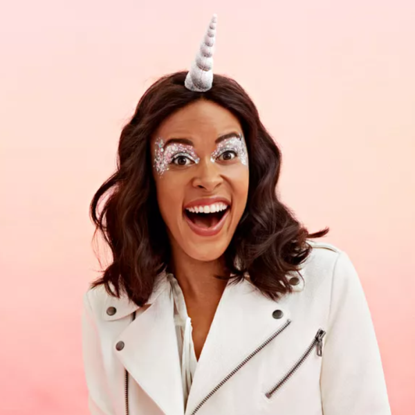 woman dressed in unicorn costume