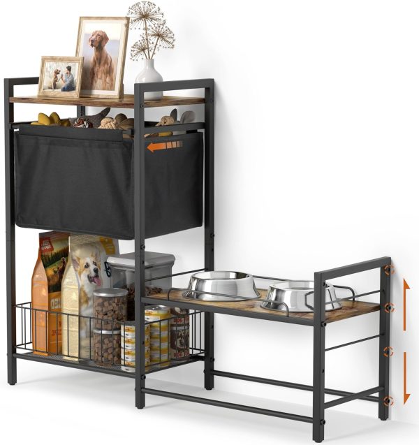 pet supply storage rack with feeding station hide the ugly in your home