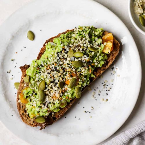 avocado toast on a plate