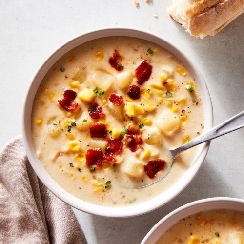 bowl of corn chowder