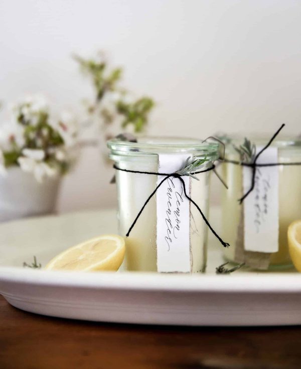 homemade candle in glass jars refresh your home for spring