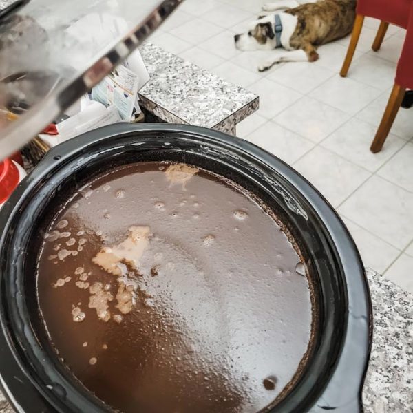 crockpot of hot chocolate