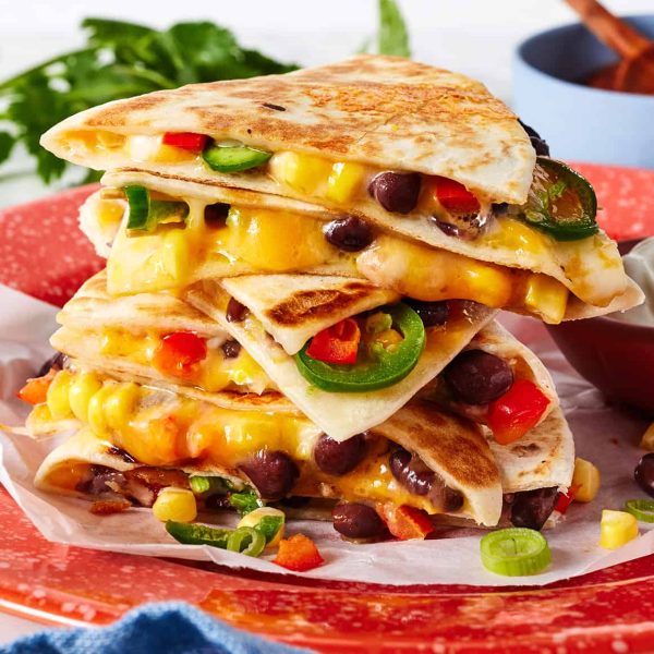 a stack of quesadillas make dinner when your fridge is running low