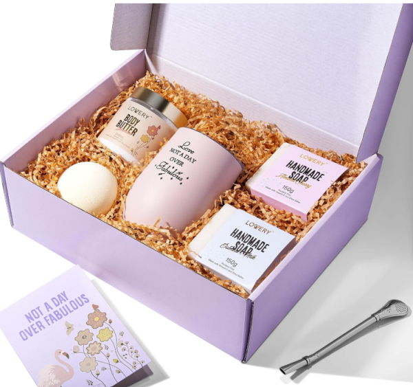 a box of spa items