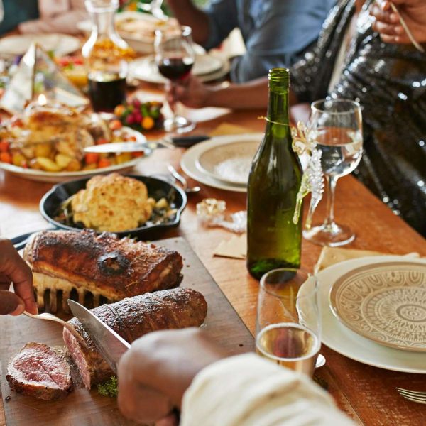 a table full of all kinds of food